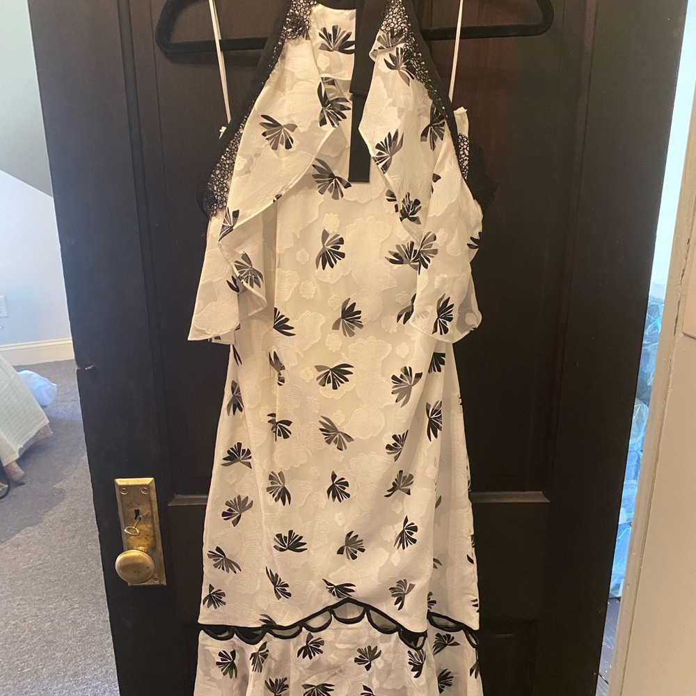 Noir by Sachin & Babi. B&W midi dress. Sz 4